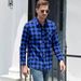 Men's Stretch Checkered Shirt – Vintage Plaid Long Sleeve Button Down With Four-Way Elasticity For Casual & Smart Looks_viptrois.com