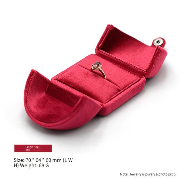 Double Opening Wedding Jewelry Box Set - Red Velvet Ring, Earring, Necklace & Bracelet Storage Organizer With Jewelry Bag_viptrois.com