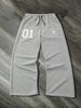 Men's Clothing Gothic Hip-Hop Sweatpants – Foam Print Lettering & Drawstring Waist (Black/Gray)_viptrois.com