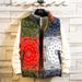 Down Cotton Vest Men's Autumn And Winter Cashew Flower Vest Trend Casual Men's Vest Warm Cotton Vest Jacket Trend_viptrois.com