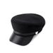 Black Beret Autumn Winter British Wool Navy Internet Celebrity Octagonal Women Korean Version Flat Top Hat_viptrois.com