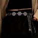 Metal Hollow Circle Waist Chain Women's All-match Belt with Suit Sweater Dress Decoration Belt jk Waist Chain Accessories_viptrois.com