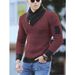Autumn And Winter Large Sweater Pullover Long Sleeve Fashion Scarf High Neck Men's Knitwear_viptrois.com