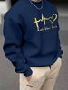 Men's Loose Casual Fashion FAITH HOPE LOVE Letter Pattern Printed Round Neck Long Sleeved Sweatshirt For Autumn And Winter_viptrois.com