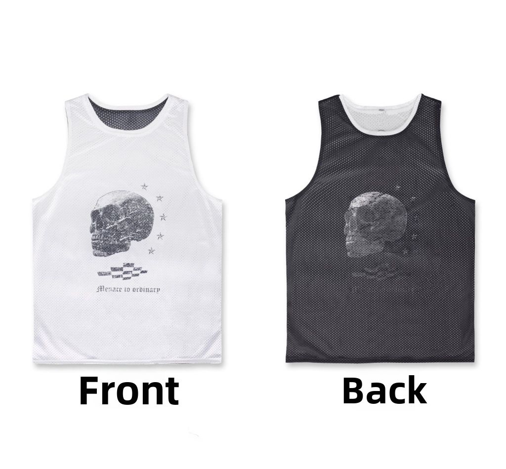 Men's Reversible Basketball Vest Quick Drying Sleeveless Sports Waistcoat Summer Trendy Brand Fitness Training Running Top_viptrois.com