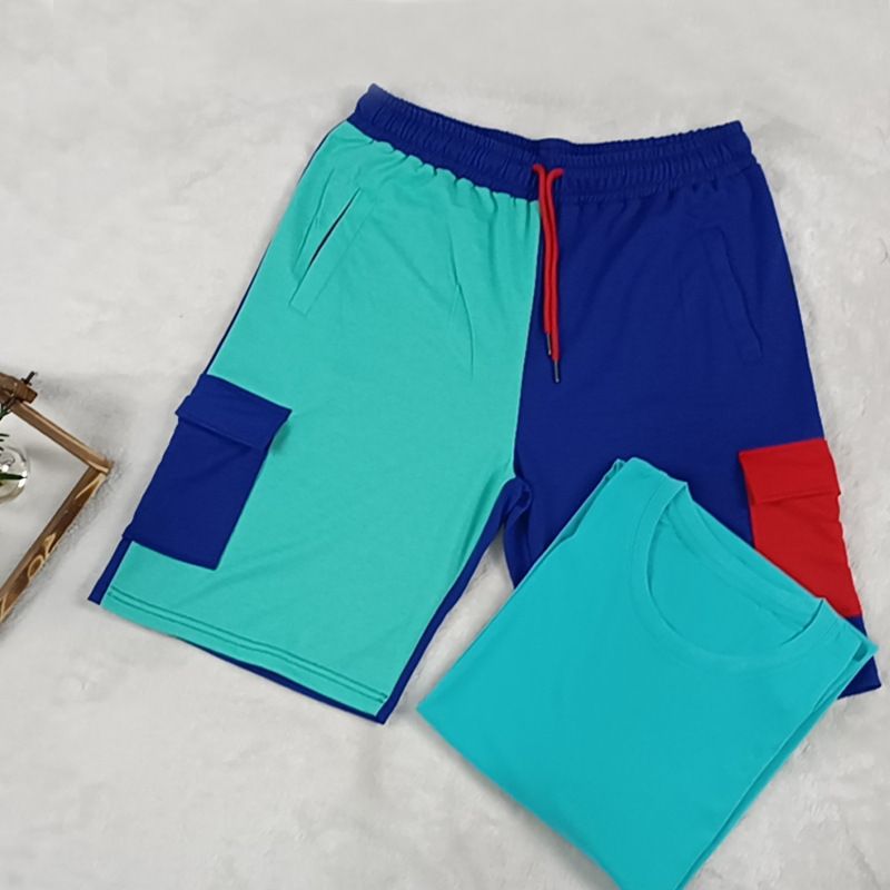 Men's Casual Sports Short Sleeve T-Shirt And Shorts Set Versatile Fashion Clothing For All Seasons_viptrois.com