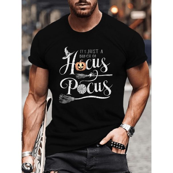 Camiseta Casual Verano Para Hombres Con Diseño Impresión De Halloween Hocus Pocus_viptrois.com