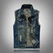Men's Clothes Men's Slim-fit Fashion Men's Denim Vest Motorcycle Vest Vest Ripped Men's Vest_viptrois.com