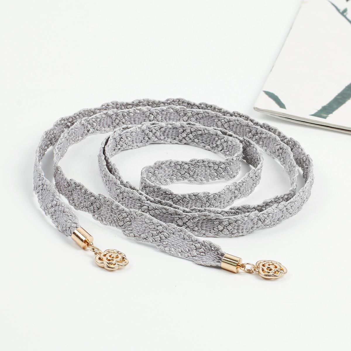 Embroidery Braided Belt - Adjustable Waist Rope (Handmade, Boho & Retro Style)_viptrois.com