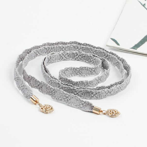 Embroidery Braided Belt - Adjustable Waist Rope (Handmade, Boho & Retro Style)_viptrois.com