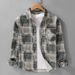 Simple Checkered Workwear Men's Long-sleeved Shirt, Loose-fitting Men's Retro Youth Shirt_viptrois.com