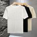 Men's Clothing Summer New Short Sleeved Sweater For Men Hollow Ice Silk Breathable Texture Slim Fit Business Casual_viptrois.com