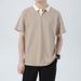 Men's Luxury Polo Shirt Summer Casual Short Sleeve Slim Fit Breathable Solid Color T-Shirt For Daily Wear_viptrois.com