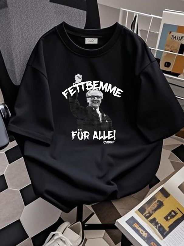 East Cult Fettbemme T-shirt GDR Cult Honnie East Gery VEB Wall Simson Minol Casual Comfortable Unisex Soft Designer Clothes Graphic Slightly_viptrois.com