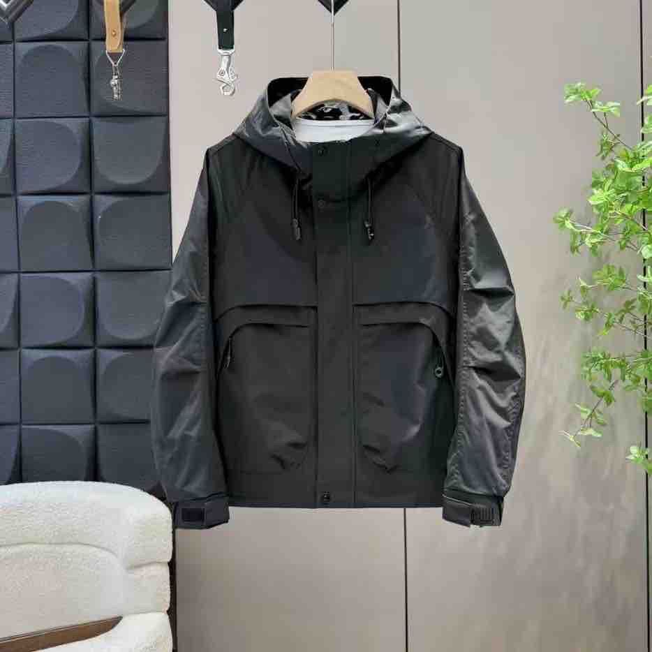 Classic Embroidered Small Logo On The Chest, Embroidered Hooded Zipper Jacket, Versatile For Men And Women_viptrois.com