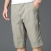Men's Casual Work Pants In Loose Large Size, Worn Over Other Clothes For Summer, Cotton Casual Pants For Men, Short Pants For Men_viptrois.com