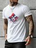 Trendy Streetwear T Shirt Football Club Logo Design Cotton Blend Fabric Men Casual Wear_viptrois.com