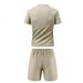 Men's Clothing Casual Suit Short Sleeved Stretch Sports Shorts Two Piece Suit Casual T Shirt_viptrois.com