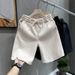 Men's Clothing Men's Summer Thin Sports Shorts Trendy Style Casual Pants Loose Straight Wide Leg Five Point Wheat Ear Pattern_viptrois.com