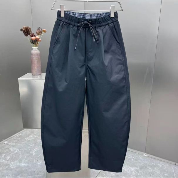 Autumn New High Street Style Loose Fit Scimitar Straight Wide-Leg Men's Solid Color Casual Banana Pants_viptrois.com