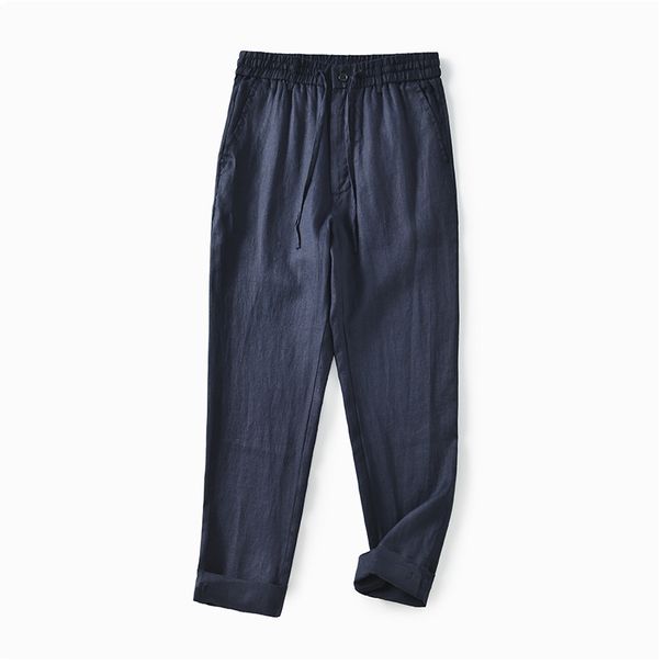 Men's Clothing Men's linen trousers, buckle Chinese style linen casual trousers, light and breathable trousers XG002_viptrois.com