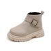 Child's shoes Boys fashion boots Girls soft soled single boot buckle_viptrois.com