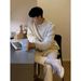 Pure Trendy New Dongdaemun Korean Clothing Turn-Down Sweater Men's Designer Polo Collar Skin-Friendly Loose Knitwear_viptrois.com