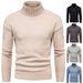 Men's Clothing Men's Knitted Sweater, Men's High Necked Fashionable Long Sleeved Sweater, Base Sweater_viptrois.com