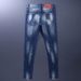 Men's Clothing Men's Jeans Old Blue Washed Hole Patch Paint Trendy Brand Slim Fit Skinny Pants Men_viptrois.com