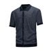 Summer Men's Turn-down Collar T-shirt Casual POPLO Shirt_viptrois.com