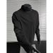 Black Regular Shoulder Full Cotton Long Sleeve T-Shirt For Men, Autumn And Winter Heavyweight Crew Neck Sweatshirt,_viptrois.com