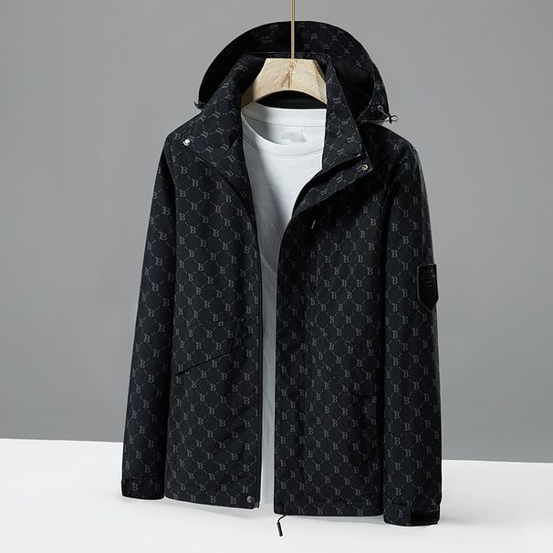 Men's Detachable Hood Casual Jacket – Stylish Spring & Autumn Outerwear (Black/White/Grey, XS-4XL)_viptrois.com