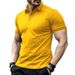 Men's New Polo Shirt Short-sleeved Fashion Lapel Sports Outdoor T-shirt Tops_viptrois.com