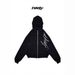 Urban Streetwear Hoodie & Shorts Set For Men - Y2K Oversized Letter Print High Street Fashion Casual Outfit (Black/Gray, S-4XL)_viptrois.com