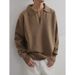 Men's Clothes Light Wind Polo Neck Sweater Men's Retro Trend Brand Loose Warm Lapel Sweater Top_viptrois.com
