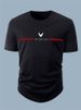 Men's Fashion Short-sleeved T-shirts Summer Slim-fit Pure Cotton Printed T-shirts Trendy Casual Versatile Tops_viptrois.com