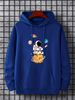 Men's Autumn And Winter Casual Fashionable Loose Hooded Sweatshirt With Geometric Print Warm Long Sleeved Pullover_viptrois.com