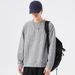 Men's Casual Japanese Style Letter Jacquard Pullover Sweatshirt - Loose Fit Long Sleeve Crewneck Top For Streetwear & Daily Wear (Black/Grey/White)_viptrois.com
