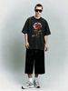 Relaxed Heavyweight Washed Floral Art Cotton T-Shirt Men's Casual Streetwear Tee_viptrois.com