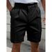 Men's Solid Color Casual Five-Point Pants Slim Fit Straight Leg Business Golf Sports Shorts Summer_viptrois.com
