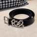 Spring/Summer New Love Letter Cross Buckle Small and Popular Leather Belt Women's Instagram Trendy Fashion Accessories_viptrois.com