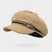 2025 New Octagonal Beret Head Circumference Artist Hat Autumn Winter Niche Metal Newsboy Cap Large Size_viptrois.com