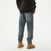 Men's Clothing Jeans Workwear Multi Pocket Trousers New Retro Distressed Washed Straight Harem Jeans _viptrois.com