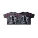 American Vintage All-over Printed Robot Washed Distressed Loose One-piece Cut Short-sleeve T-shirt_viptrois.com