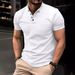 Unbeatable Quality 2025 Summer Quick Sale T-shirt Men's Button Henley Collar Sports Polo Shirt Ins_viptrois.com