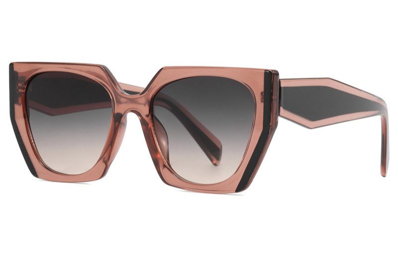 Two Circles New Fashion Color Matching Large Frame Square Sunglasses Internet Celebrity Same Style Street Shooting Men's Sunglasses_viptrois.com