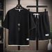 Waffle T-shirt Men's Short-sleeved Summer Cool Casual Sports Suit_viptrois.com