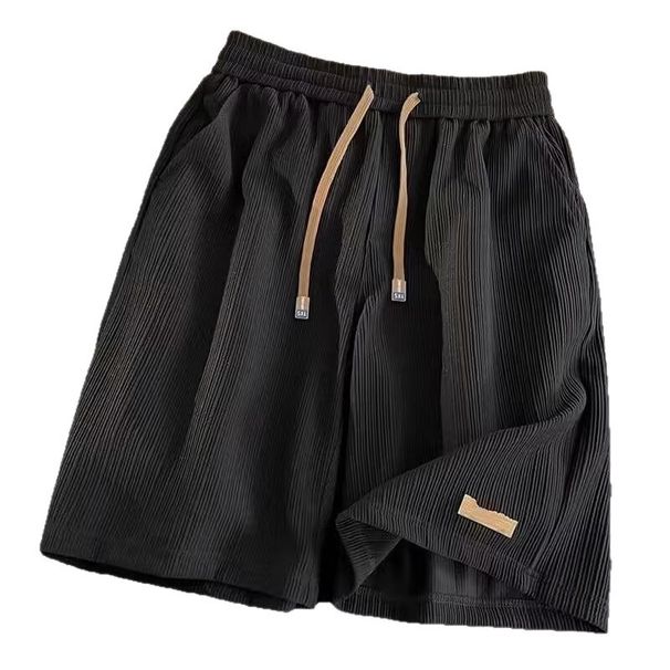Ice Silk Casual Shorts For Men Summer Thin Style Trendy Loose Fit Sports Style Plus Size Divided Pants_viptrois.com