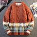 Fair Island Christmas Knitted Sweater Men's Twist Retro Lazy Style Autumn And Winter Wear Inside And Outside_viptrois.com