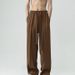 Men's Clothing Trendy Brand Trendy Handsome Teenagers Straight Trousers Drape Wide Leg Mopping Casual Trousers_viptrois.com